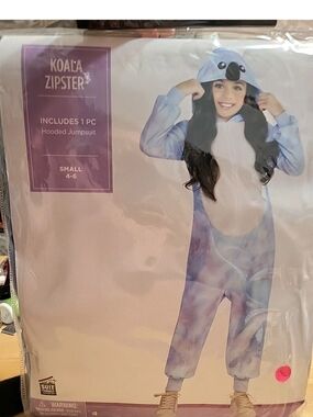 AmScam Zipster Koala Jumpsuit Children’s Girls Costume Size SM 4-6 #4020